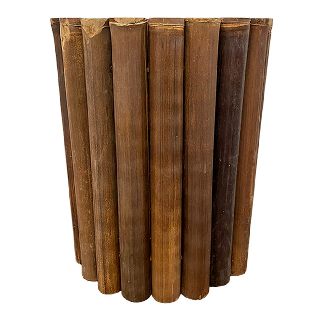 Bamboe rolborder - 180x45 cm - Donkerbruin - Opgerold