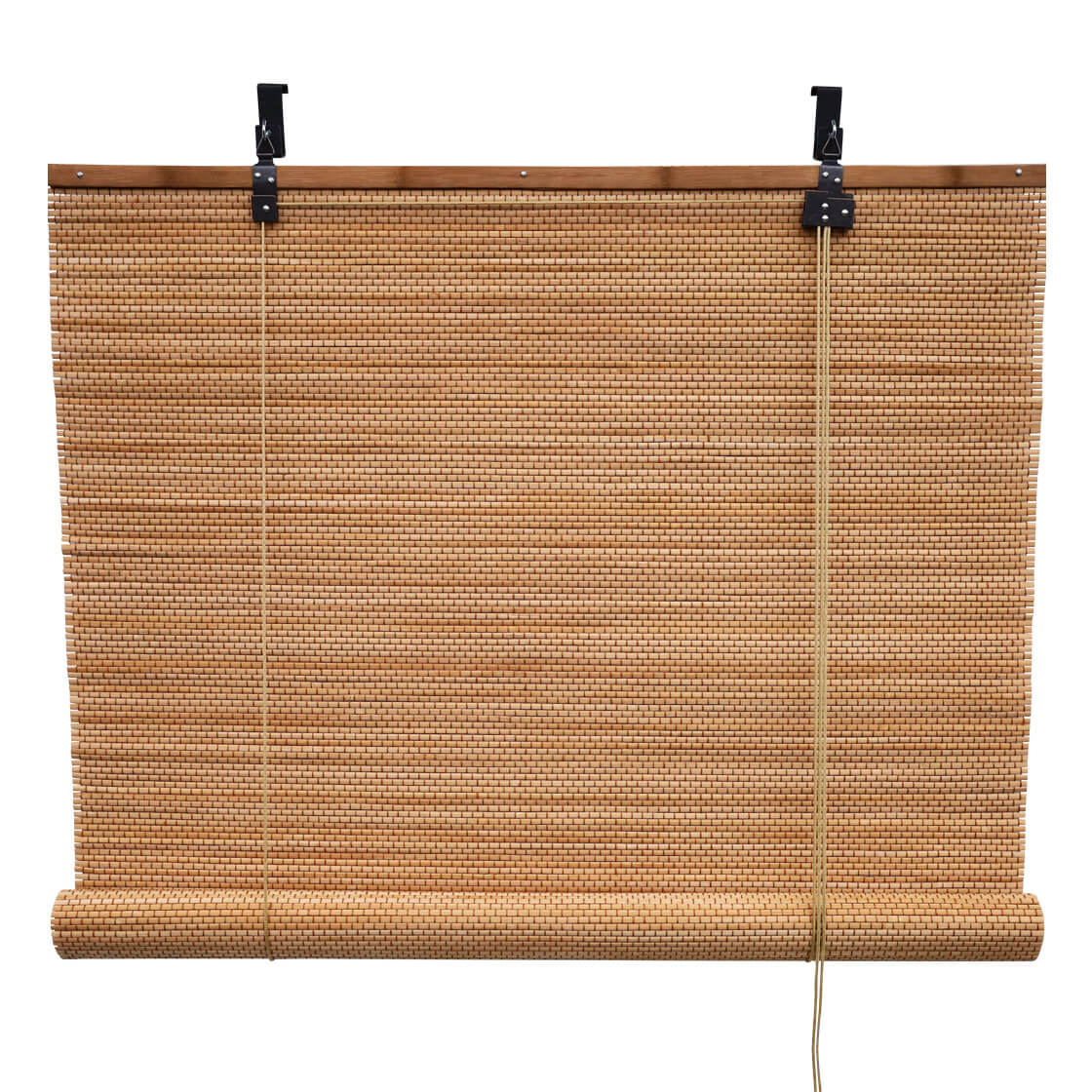 Victoria M. Klemmfix bamboe rolgordijn vouwgordijn 80 x 160 cm in donkerbruin, bescherming tegen inkijk rolgordijn zonder boren voor ramen en deuren