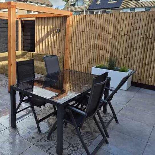 Bamboe tuinschermen naturel als schutting