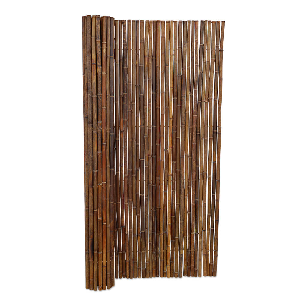 Bamboemat Midi - 180x180 cm - Donkerbruin - Opgerold