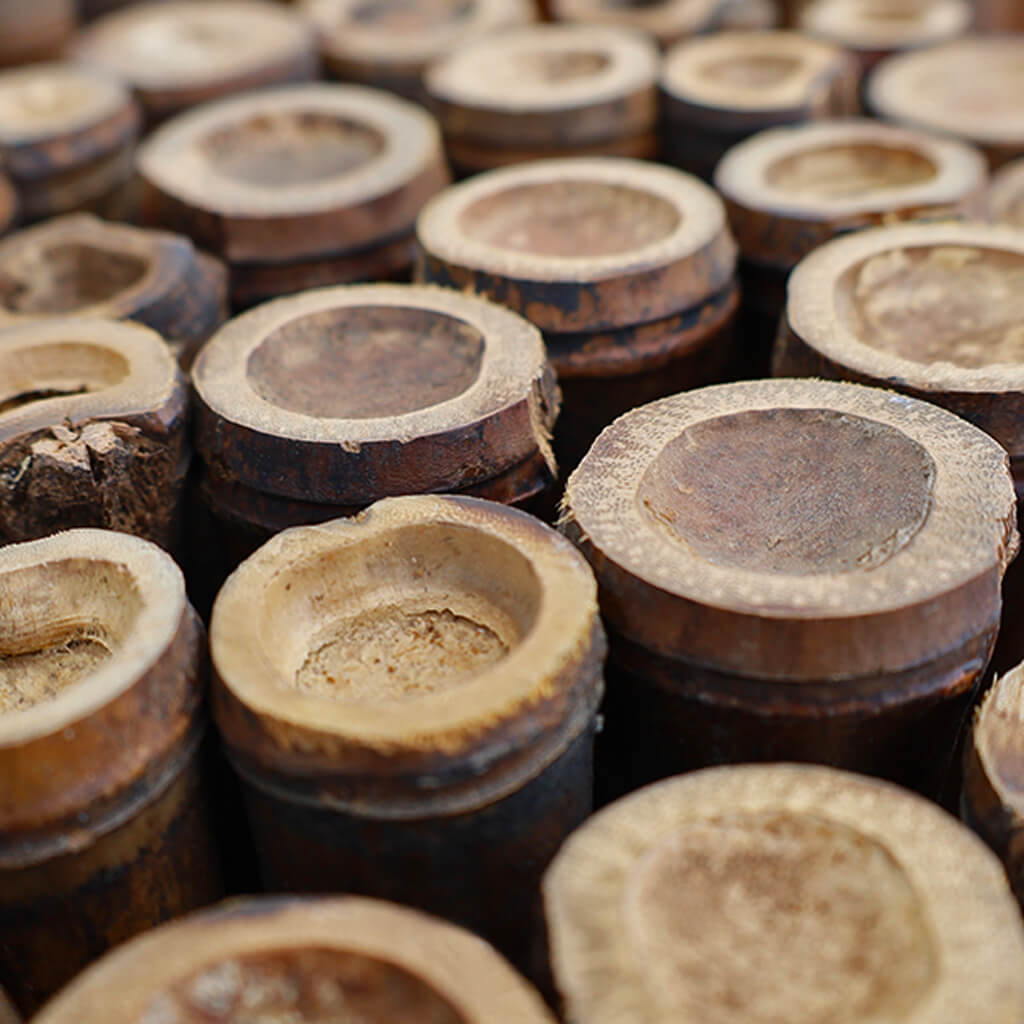 Bamboemat Midi - Donkerbruin - Dichte bovenkant bamboestokken