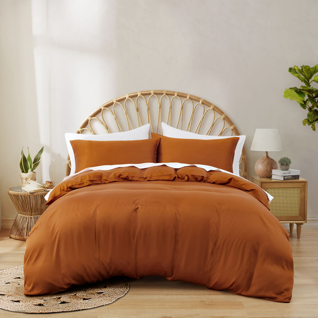 Dekbedovertrek King Size Cover Set Pompoen Kat Vallende Bladeren