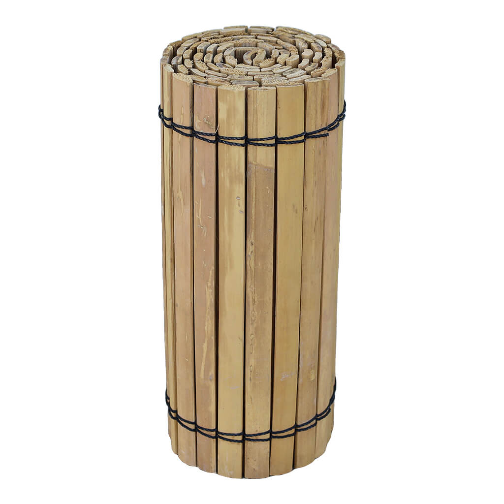 Rolborder van bamboe latjes - 200x30 cm - Naturel - Opgerold