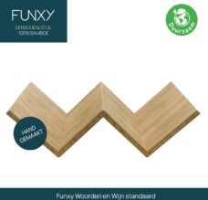 Funxy - woorden en wijn standaard - 100% bamboe - boekenstandaard - wijnstandaard - boekenrek - wijnrek
