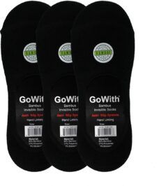 GoWith-bamboe sokken-yoga sokken-pilates sokken-3 paar- dans sokken-dames sokken-zwart-35-40