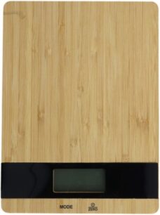 Digitale keukenweegschaal van bamboe - 23 x 17 cm - Precisie weegschaal