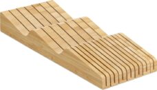 Navaris bamboe lade messen houder - 40 x 15 x 5 cm - Messenblok voor het opbergen van messen - Voor maximaal 13 messen