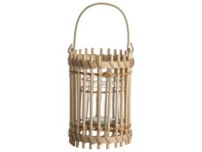 Lantaarn van bamboe - naturel - met drager | Gusta