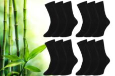 Bamboo Essentials - Bamboe Sokken Dames 35-38 - 12 Paar - Zwart - Lange Sokken - Kousen Dames Sokken - Anti Zweet - Duurzaam