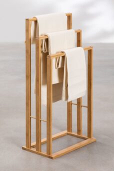Bamboe handdoekenrek Heyki - 3 rekken - sklum