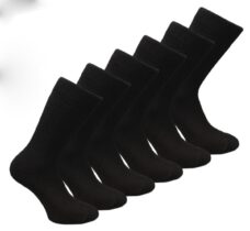 Livoni Bamboe sokken -Heren sokken - Zwart sokken 6 paar- Natuurlijk - Comfortabel - Zacht - Stijlvol- Maat 40-44
