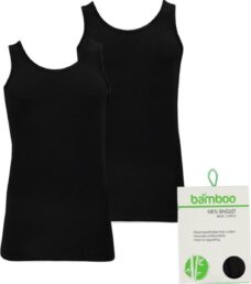 Apollo heren hemden Bamboo | MAAT XXL | 2-pack | zwart
