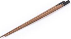 Chopsticks - luxe bamboe eetstokjes - sushi stokjes - Asiansticks - hout - met verpakking - set 2 stuks - zwart