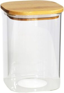 Gerim Voorraadpot - voedsel bewaren - glas - bamboe deksel - 1100 ml