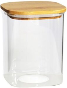 Gerim Voorraadpot - voedsel bewaren - glas - bamboe deksel - 800 ml