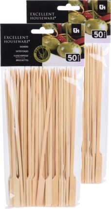 Sate prikkers/stokjes - 100 stuks - bamboe hout - 20 cm