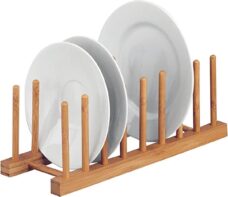 Zeller, bamboe bord, Ruimte voor 8 borden, 34 x 12,5 x 12 cm