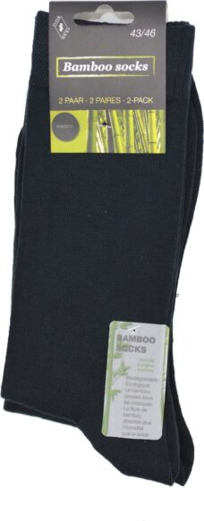 Bamboe sokken voor heren - 6 PAAR - Antracite - mannen maat 43/46 - Hoge kwaliteit - ZEER SOEPEL