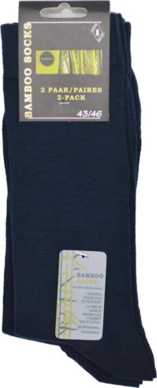 Bamboe sokken voor heren - 6 PAAR - Marine/donker blauw - mannen maat 43/46 - Hoge kwaliteit - ZEER SOEPEL