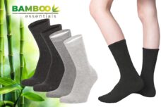 Bamboo Essentials - Bamboe Sokken Kinderen - 4 Paar - Multi Grijs - 27-30 - Lange Sokken - Kousen - Sokken Jongens - Sokken Meisjes - Anti Zweet - Duurzaam