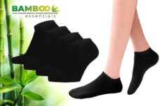 Bamboo Essentials - Bamboe Sokken Kinderen - Sneakersokken - Enkelsokken - 4 Paar - Zwart - 27-30 - Sneaker Sokken - Kousen - Sokken Jongens - Sokken Meisjes - Anti Zweet - Duurzaam
