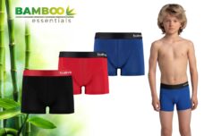 Bamboo Essentials - Boxershorts Jongens - Bamboe - 3 Stuks - Multi Rood - 122-128 - Ondergoed Jongens - Onderbroeken Jongens - Boxershort Kinderen Jongens - Boxer - Onderbroek