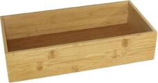 Gerim - Kast/lade sorteer organizer bamboe hout bakje 15 x 30.5 x 6.5 cm