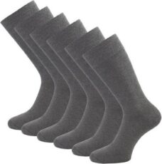 Livoni Bamboe -Heren - Grijs sokken - 6 paar - Maat 40-44 - anti bacterieel - ademend -gezond - mooei