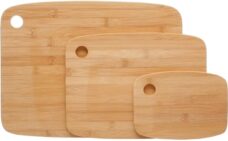 Set van 6x stuks snijplanken 19/29/37 cm van bamboe hout - Serveerplanken - Broodplanken