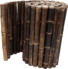 Bamboe Border op rol - 200 x 45 cm - Donkerbruin