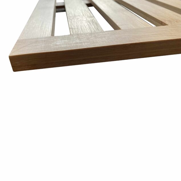 Bamboe anti-slip douchemat-badmat 62x45 cm - houten voetenmat