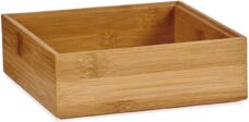 Gerim - Kast/lade sorteer organizer bamboe houten bakje 15 x 15 x 5 cm