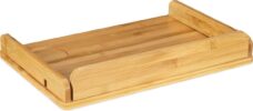 Navaris klembaar tafeltje voor aan het bed - Bamboe plank voor bedframe - Bedtafeltje voor boeken, telefoon, oplader - Nachtkastje - Bedplank