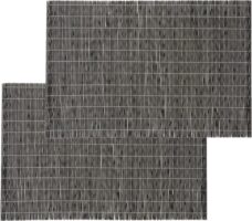 Set van 10x stuks placemats zwart bamboe 45 x 30 cm - Tafel onderleggers