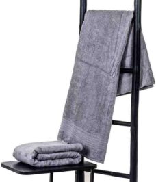 Bamboe sauna handdoek XXL grijs 200x90cm
