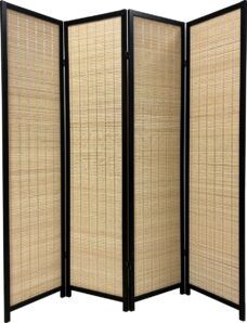 Fine Asianliving Bamboe Kamerscherm Zwart 4 Panel B160xH180cm