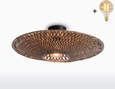 Plafondlamp - BALI - Bamboe - Medium - Met LED-lamp