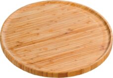 Bamboe houten serveerplank rond 32 cm - Serveerplateau - Kaasplank/kaasplateau - Borrelplank - Tapasplank