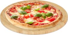 Relaxdays pizzaplank bamboe - pizzabord 32 cm - pizza serveerplank - ronde snijplank