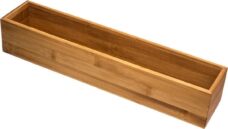 Bestekbak/keuken organizer - 1-vaks - bamboe - 38 x 8 x 7 cm