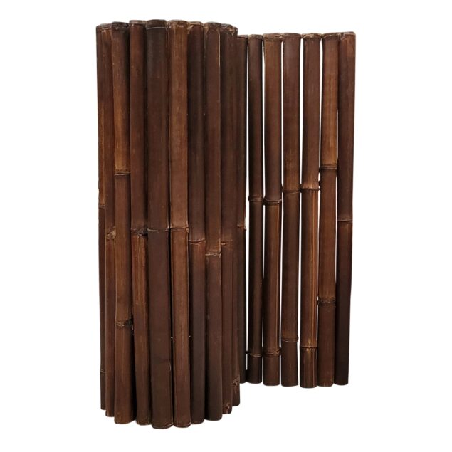 Bamboemat ronde stok - 4-6 cm - 180 x 180 cm - Donkerbruin