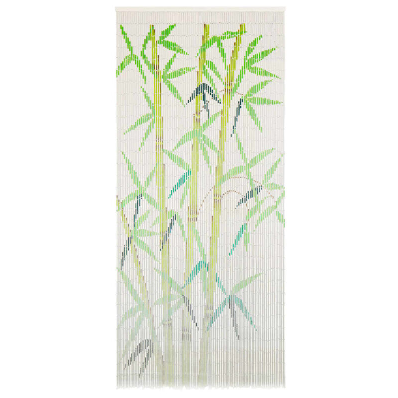 Vliegengordijn van bamboe met opdruk - 90 x 200 cm - Bamboe