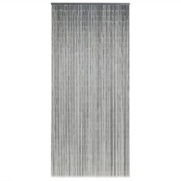 Vliegengordijn van bamboe met opdruk - 90 x 200 cm - Grijs