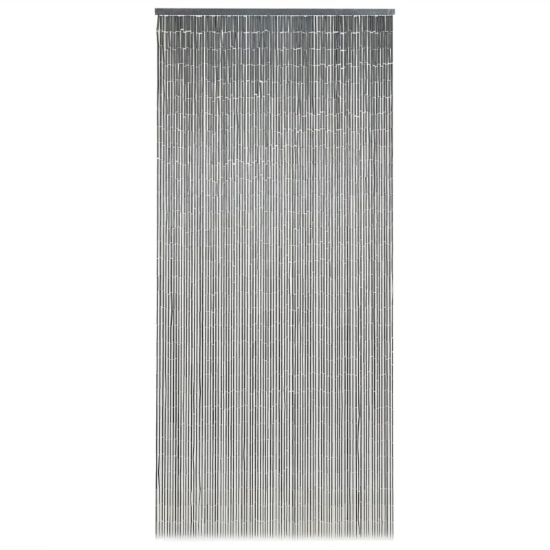 Vliegengordijn van bamboe met opdruk - 90 x 200 cm - Grijs