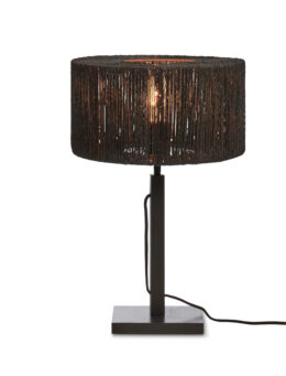 GOOD&MOJO Tafellamp 'Iguazu' Bamboe en jute, 37cm, kleur Zwart