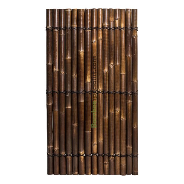 Bamboescherm halfrond - 100 x 180 cm - Donkerbruin