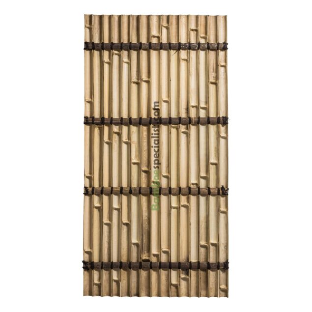 Bamboescherm halfrond - 100 x 200 cm - Donkerbruin