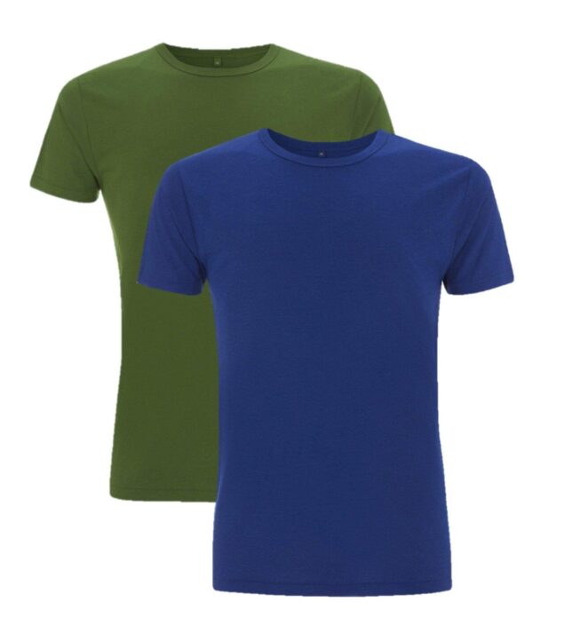 Bamboe t-shirt heren 2-pack mix - Blauw