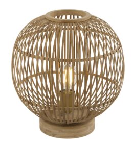 Bamboe tafellamp Hildegard - Bruin - Globo - Bamboebaas