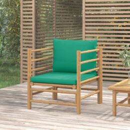 Bamboe loungeset - zelf samenstellen - horizontale spijlen - Fauteuil - Groen